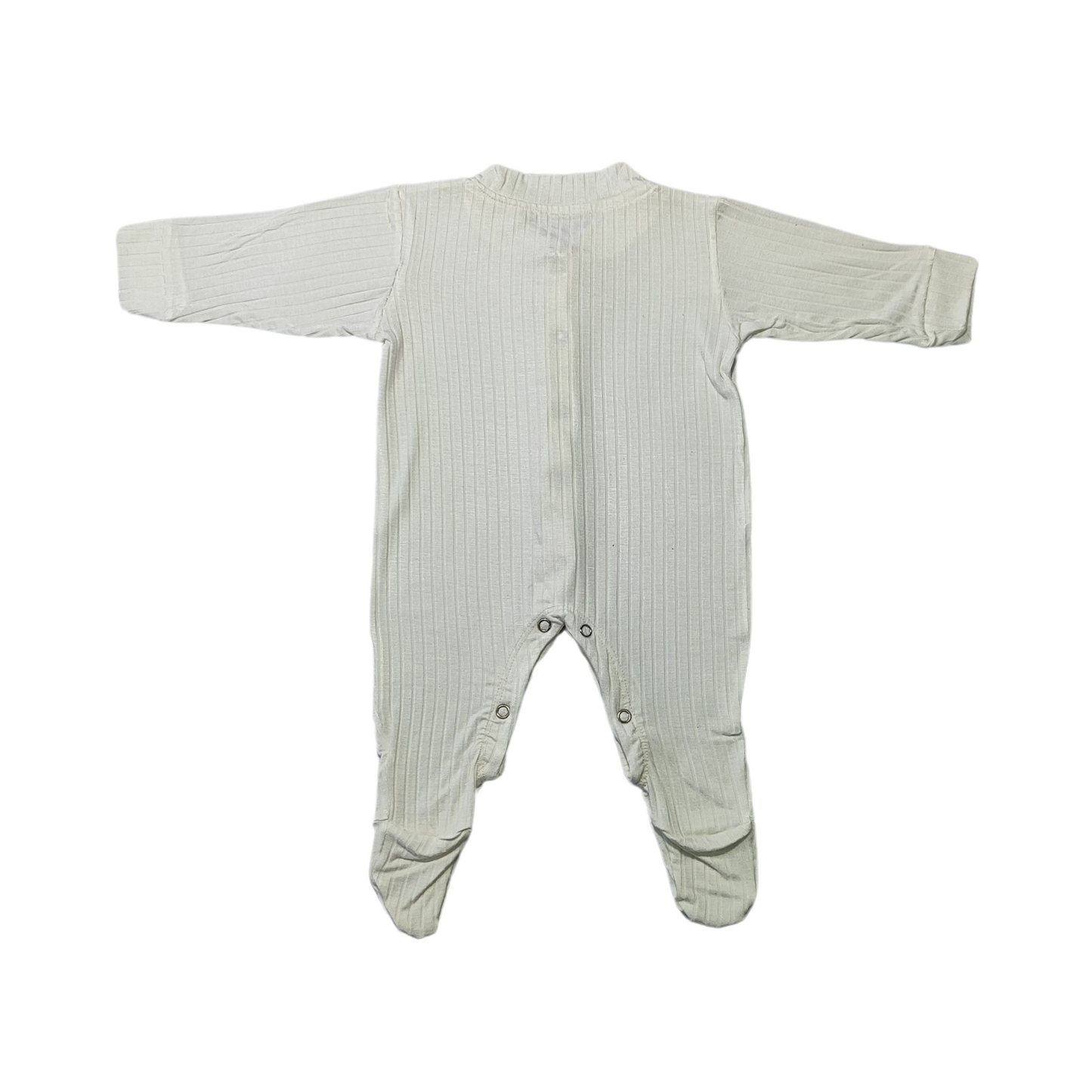 Enterito con Gorro – Tejido Canelado Off White