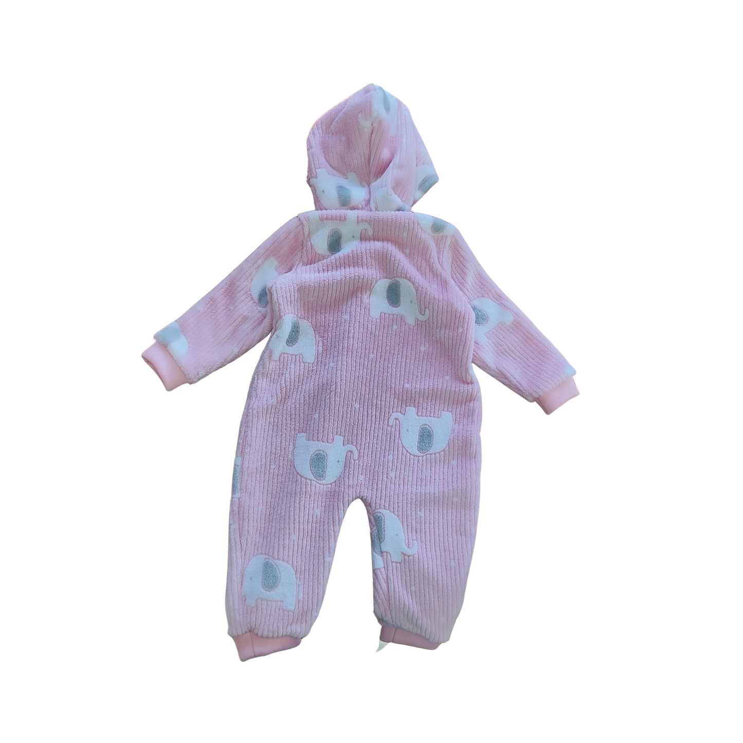 Macacón Polar Rosa con Elefantitos – Calorcito, Suavidad y Mucho Amor