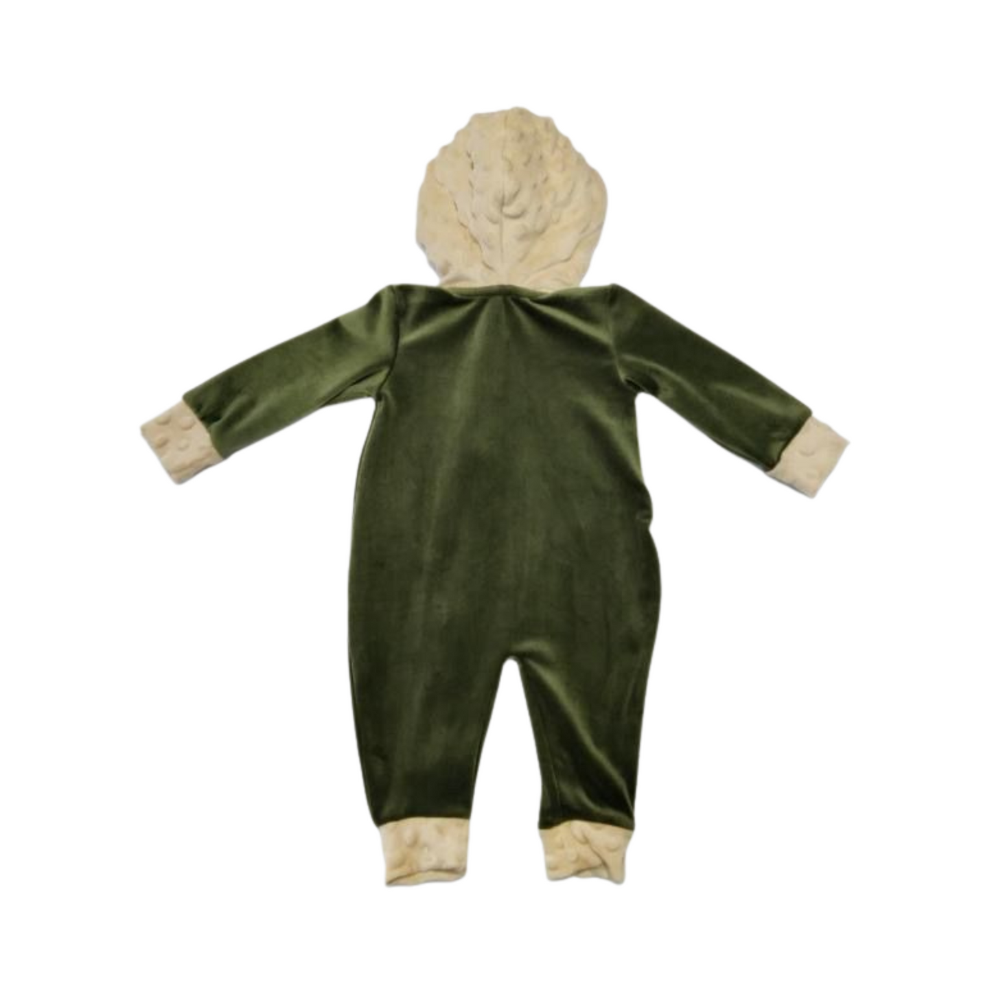 Enterito de Plush Verde para Bebé – Hipoalergénico, Súper Suave y Abrigadito con Cierre Seguro