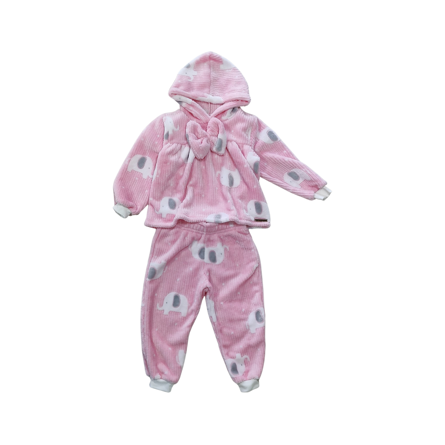 Conjunto Rosa Jacquard con Elefantes