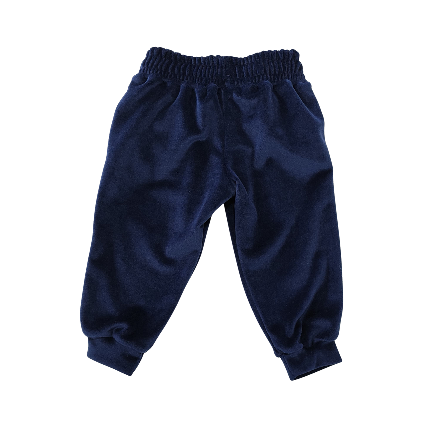Conjunto Azul Marino – Calça Plush + Chaqueta Matelada con Capucha y Bordado