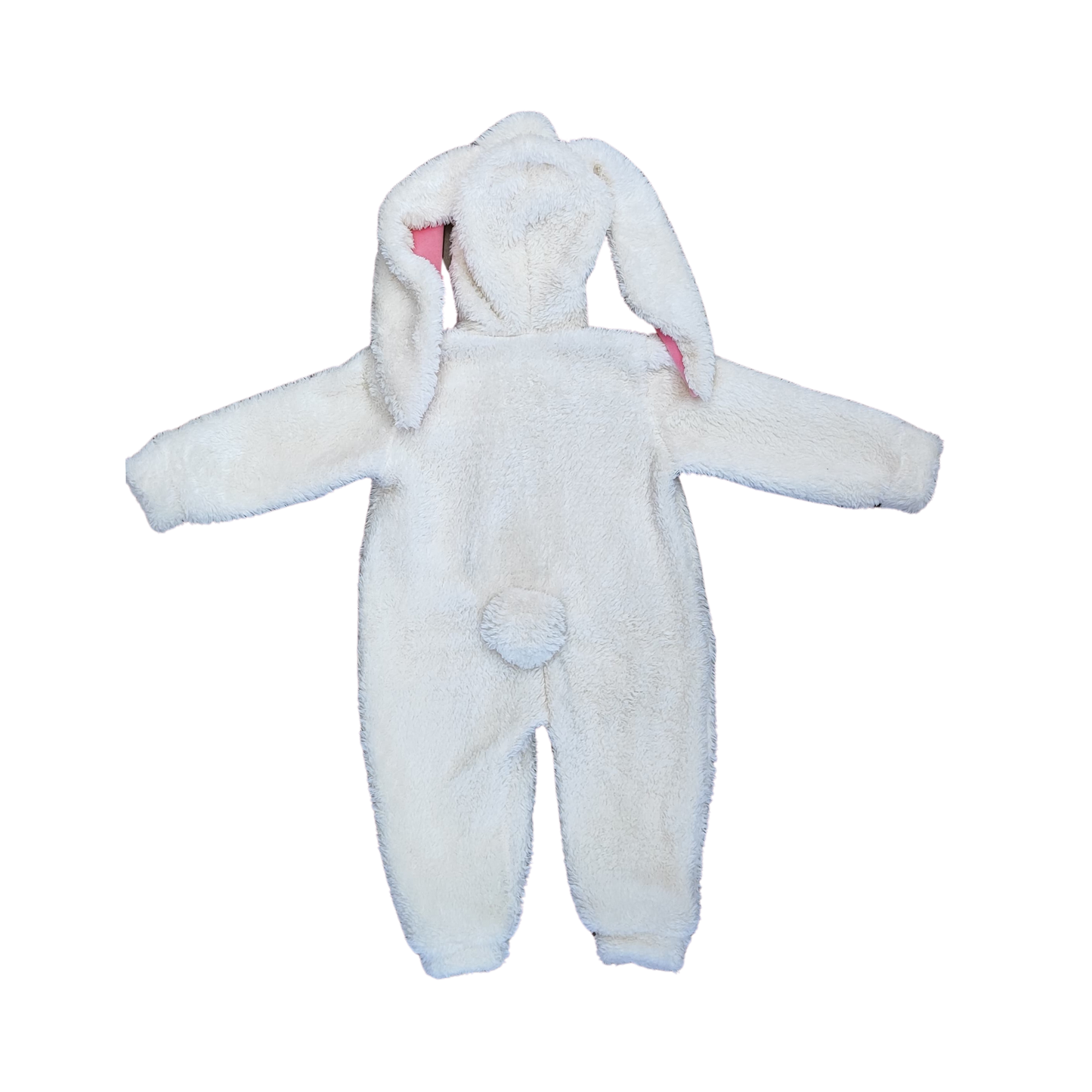 Enterito Infantil Blanco de Conejito 🐰 – Tejido Polar Verboa, con Orejitas y Colita
