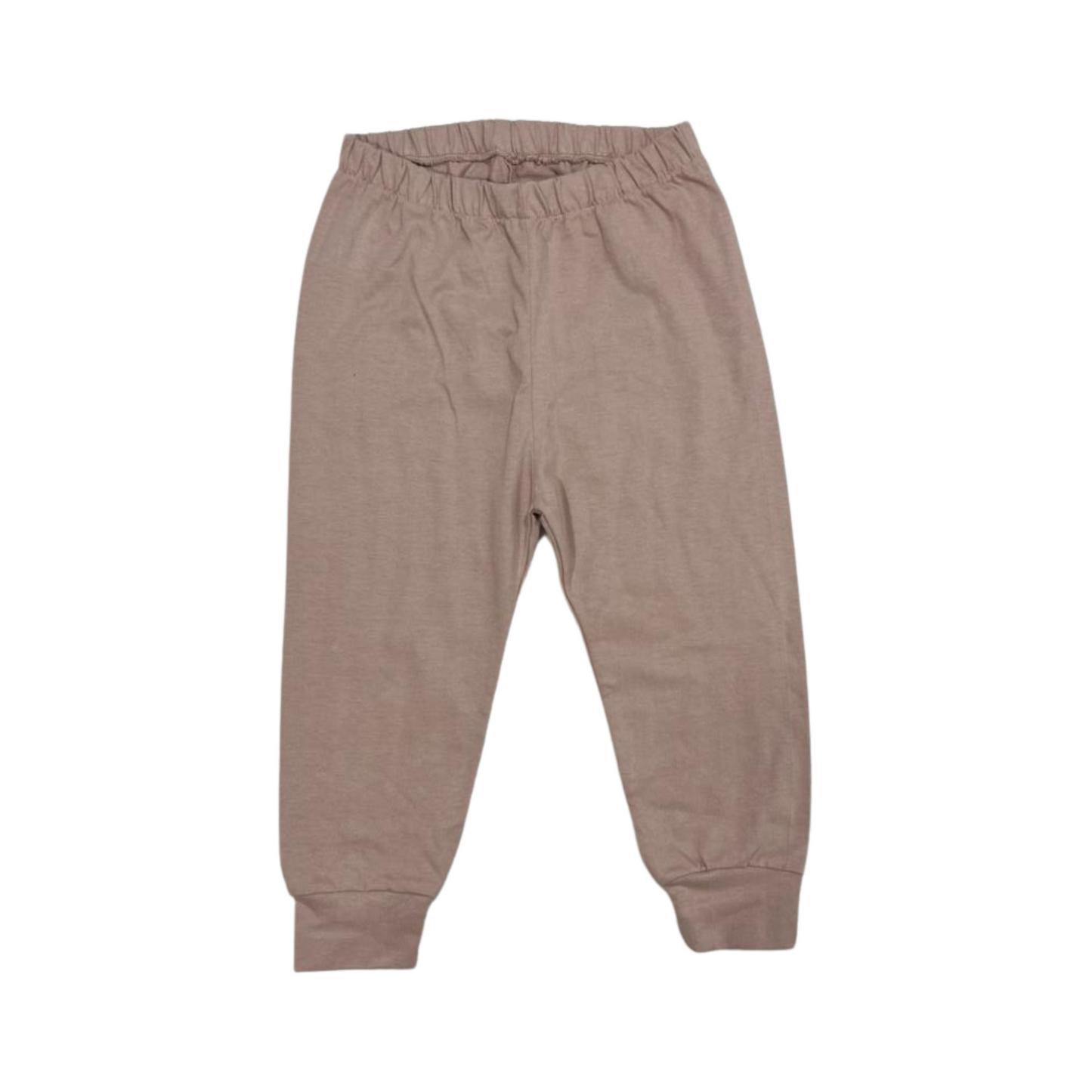 Conjunto para Bebé – Body Caqui con Volado Rosa + Pantalón a Juego